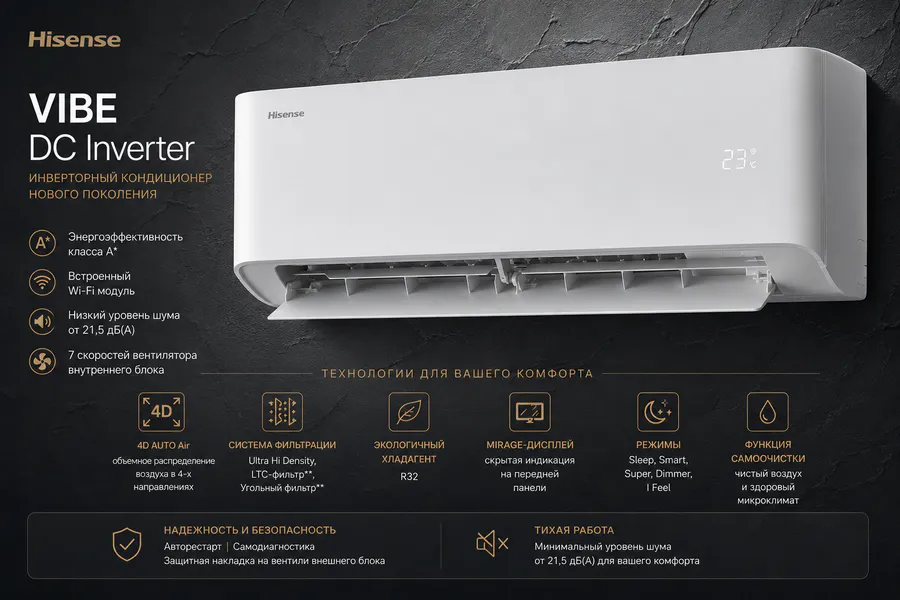 Кондиционер Hisense Vibe DC Inverter